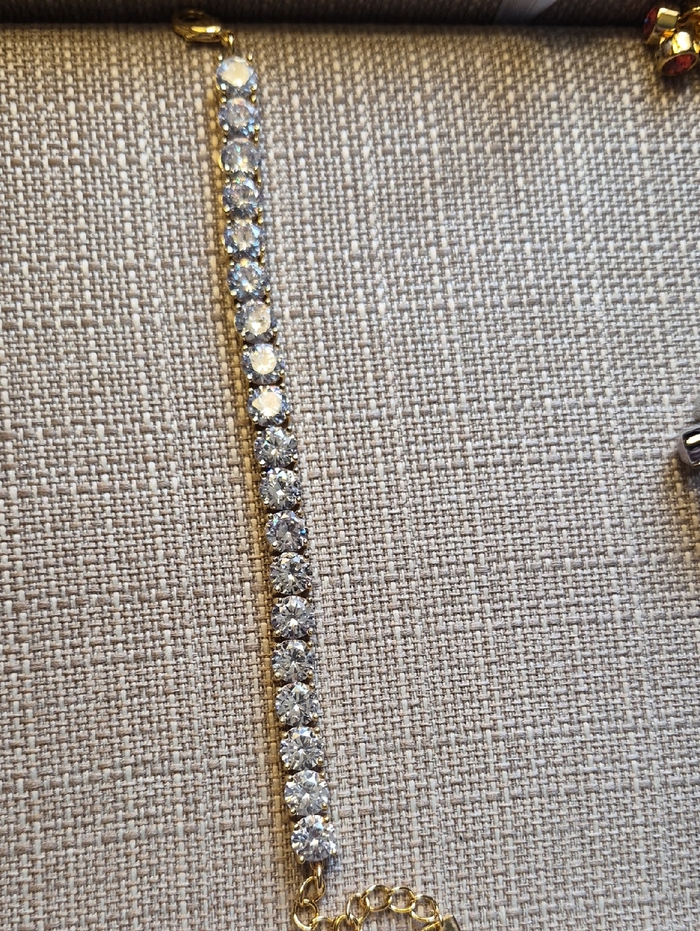 Park Lane Gold and Clear Crystal Tennis Bracelet